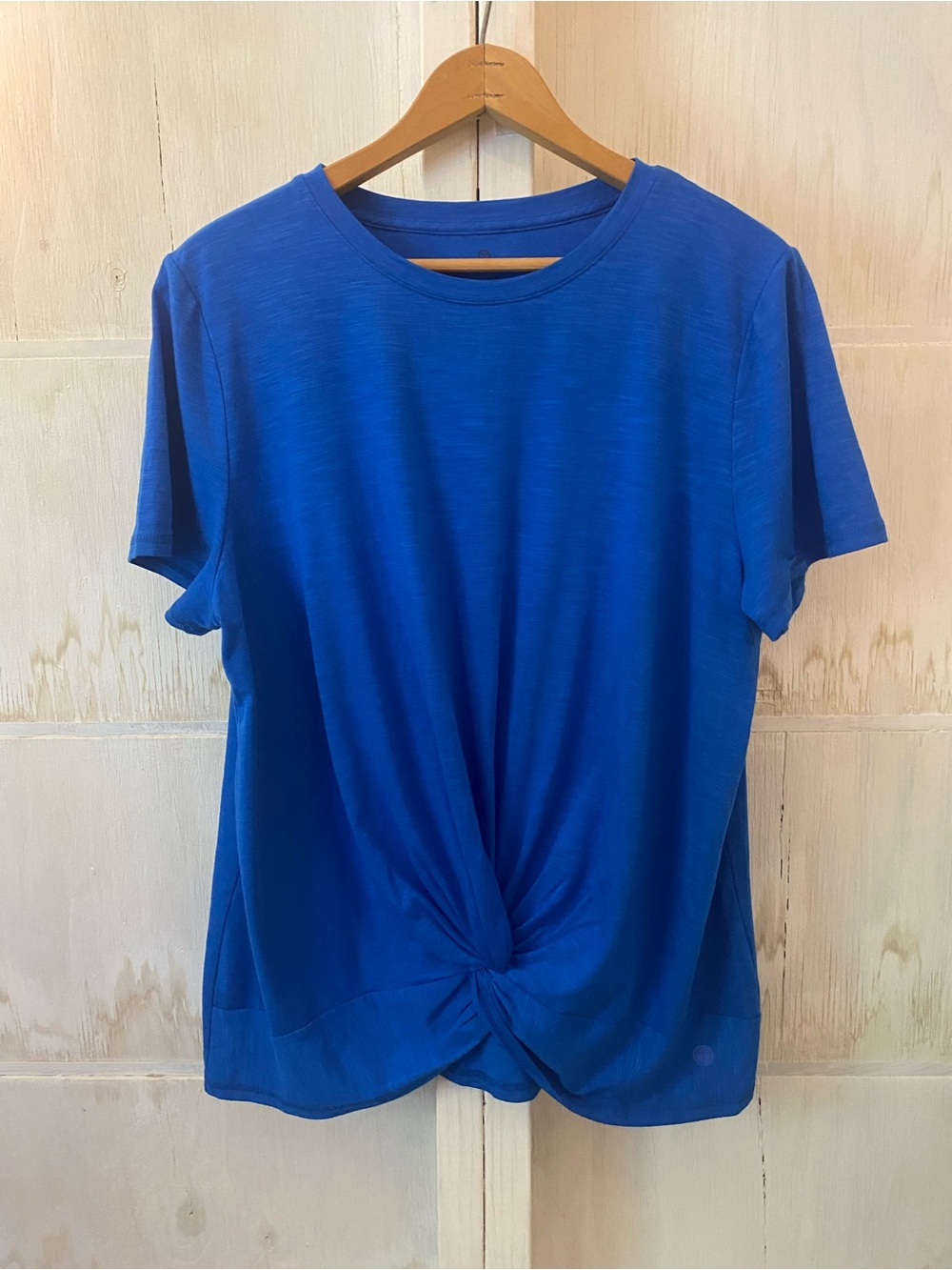 Talbots Royal Blue Short Sleeve Twist-Front Tee